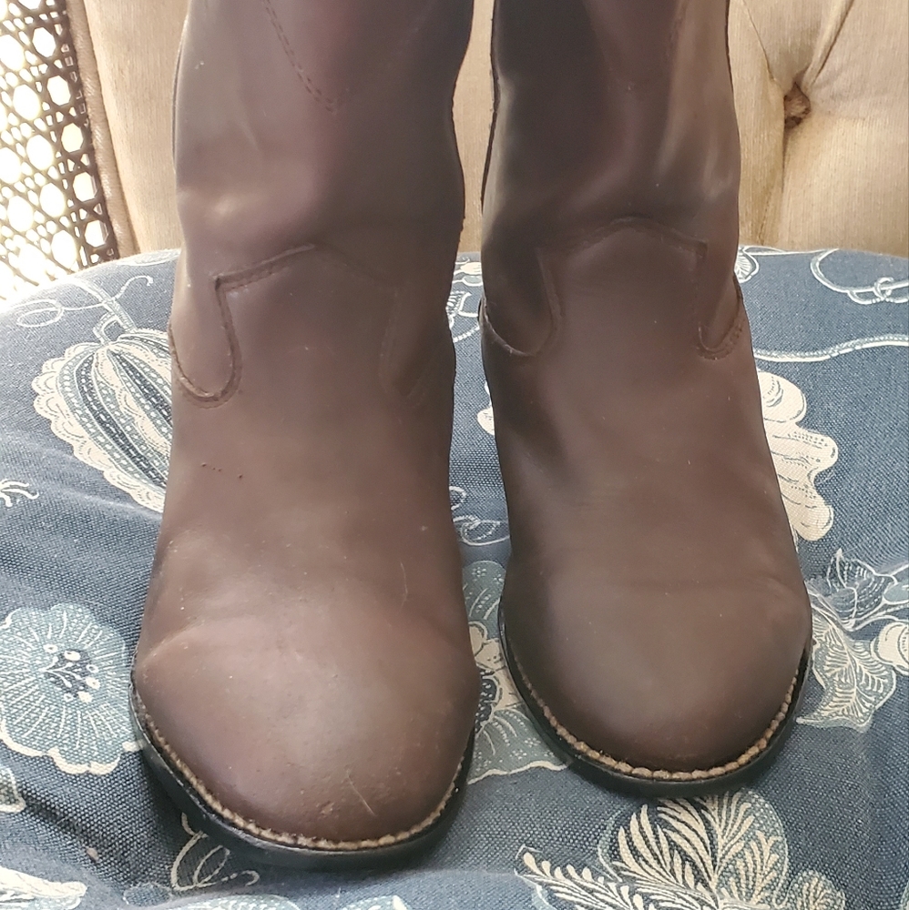 Justin "Ropers" genuine leather kids western boots size 3D